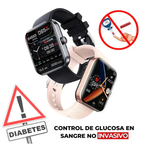 GLUCOWATCH - Reloj inteligente de monitoreo de glucosa, presión arterial y colesterol, no invasivo y de alta precisión.